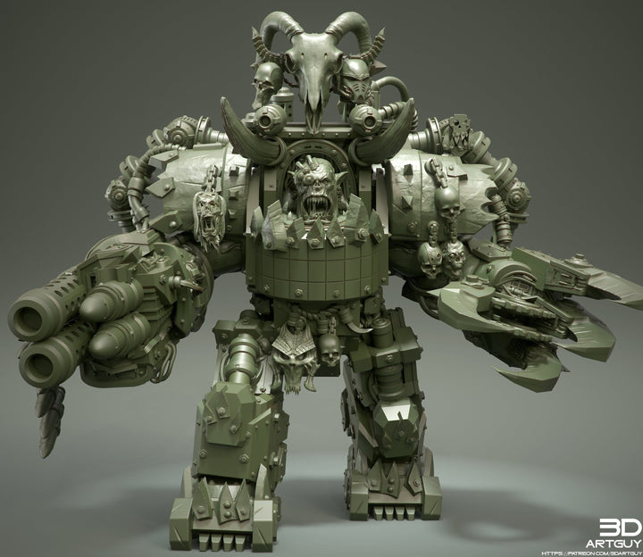 Mech Armored Orc Sci-Fi Spelljammer | 28mm, 32mm, 50mm,75mm,100mm | Dungeons and Dragons | Pathfinder | 3DArtGuy