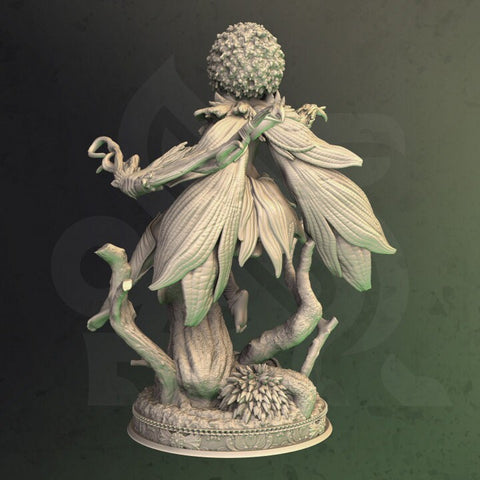 Female Fey Druid, Dryad PC / NPC Miniature | 28mm, 32mm, 54mm,75mm, 100mm Scales | Pathfinder Figure | DnD | Figurine unpainted |