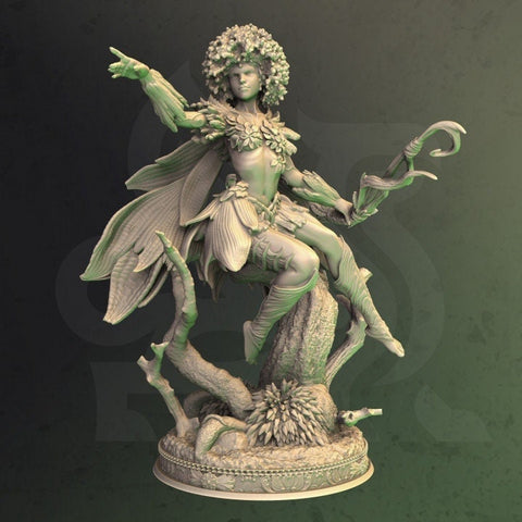 Female Fey Druid, Dryad PC / NPC Miniature | 28mm, 32mm, 54mm,75mm, 100mm Scales | Pathfinder Figure | DnD | Figurine unpainted |