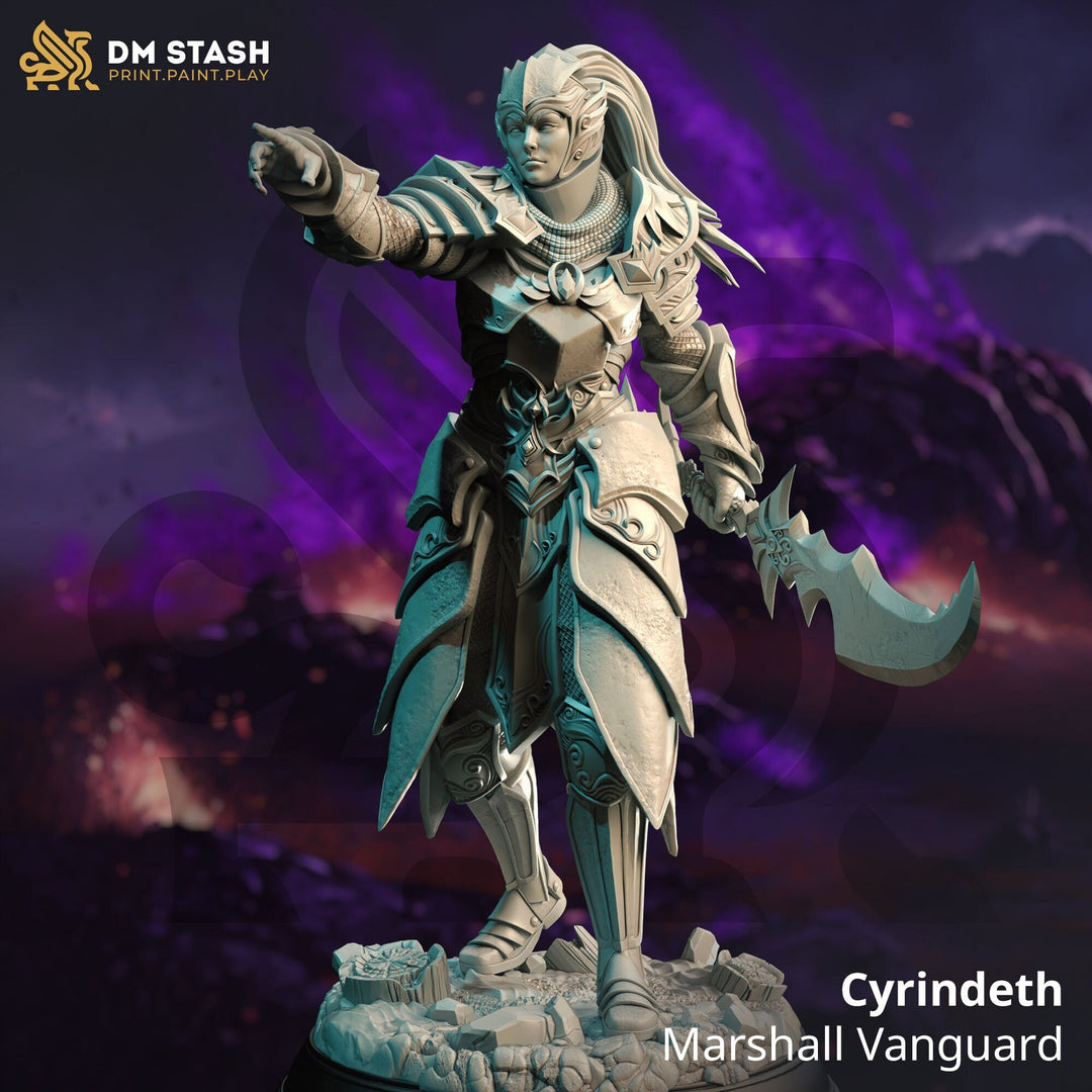 Human Paladin Fighter Full Platemail with Sword Miniature | 28mm,32mm,54mm,75mm,100mm Scales | Dungeons and Dragons Pathfinder | DM Stash