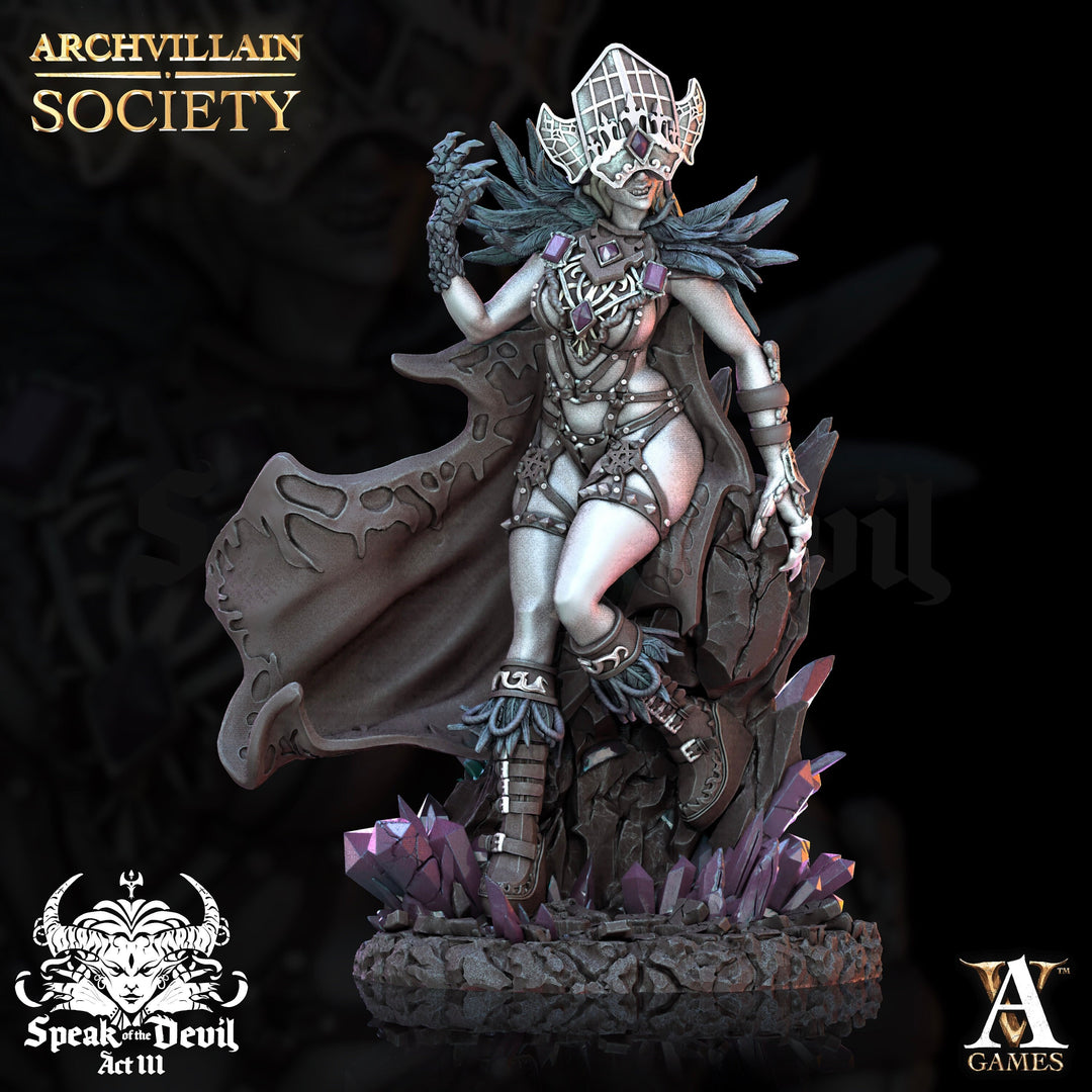 Human Female Sorcerer Warlock Cleric Necromancer | 28mm,32mm, 54mm,75mm Scales, 100mmTall| Dungeons and Dragons | Pathfinder | Battle Wizard