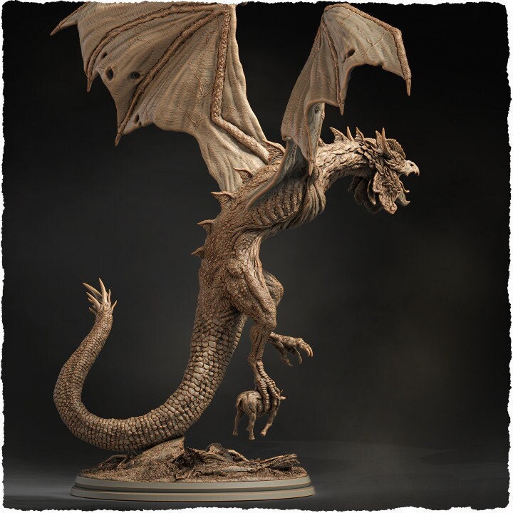 Gargantuan Cockatrice Dragon Miniature | Available in 28mm &amp; 32mm Sizes 215mm High | Dragon Statue | Figurine | Dungeons and Dragons 5e