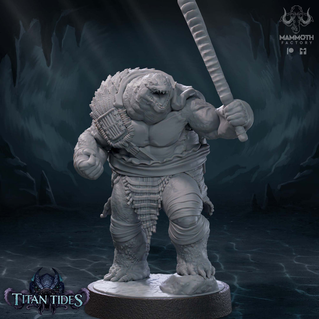 Tortle Fighter Ranger Barbarian PC NPC | 28mm, 32mm,54mm,75mm,100mm Scales | Player Character D&D 5e Pathfinder Figurine | Mammoth Factory