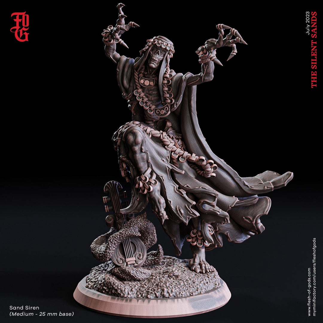 Undead Bard Wraith Ghost Incorporeal Undead Lich Monster Miniature | 28mm,32mm,54mm,75mm,100mm Scale | Figurine D&D 5e | Flesh of Gods