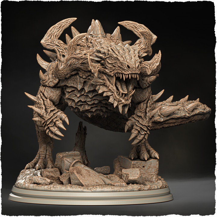 Behemoth, Tarrasque (5 sizes) D&amp;D Miniature | 292mmmm Long, 104mm Height | Resin Statue | Figurine