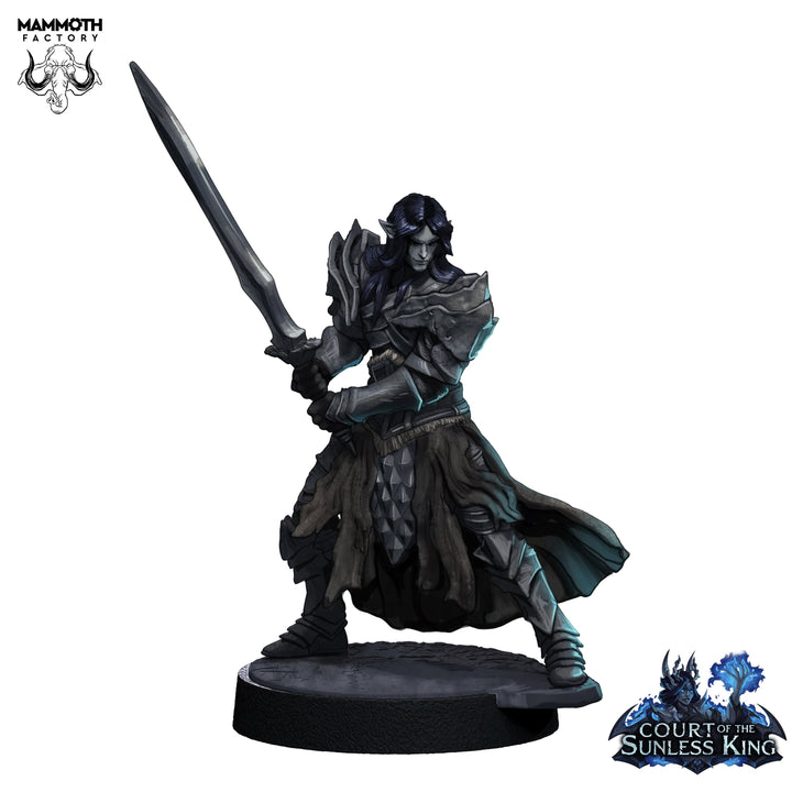 Dark Elf Fighter Ranger PC / NPC Unpainted | 28mm,32mm,54mm,75mm,100mm Scale | Resin Dungeons and Dragons D&amp;D 5e | Pathfinder |