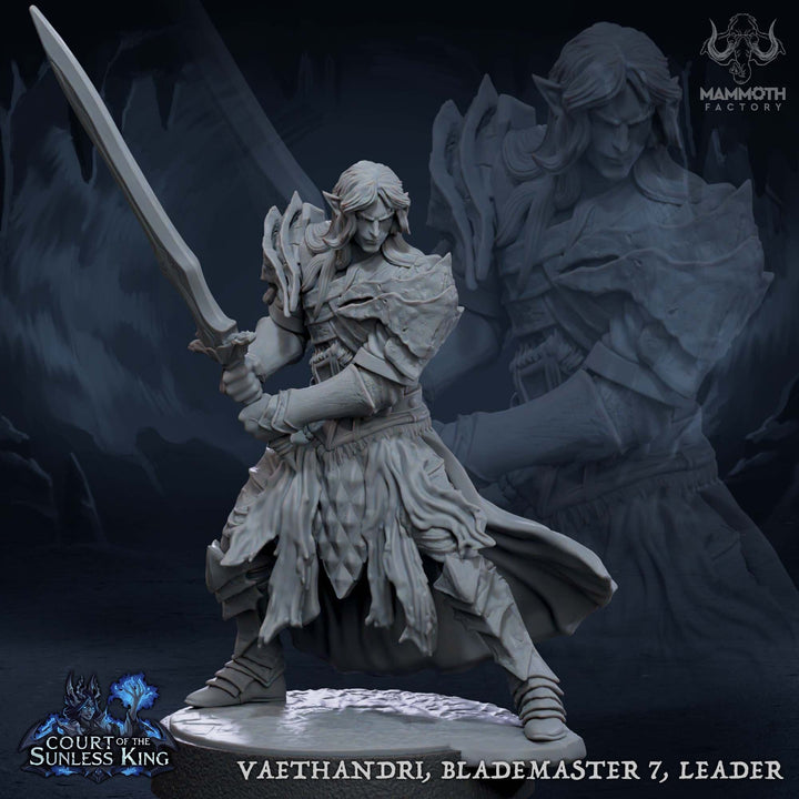 Dark Elf Fighter Ranger PC / NPC Unpainted | 28mm,32mm,54mm,75mm,100mm Scale | Resin Dungeons and Dragons D&amp;D 5e | Pathfinder |