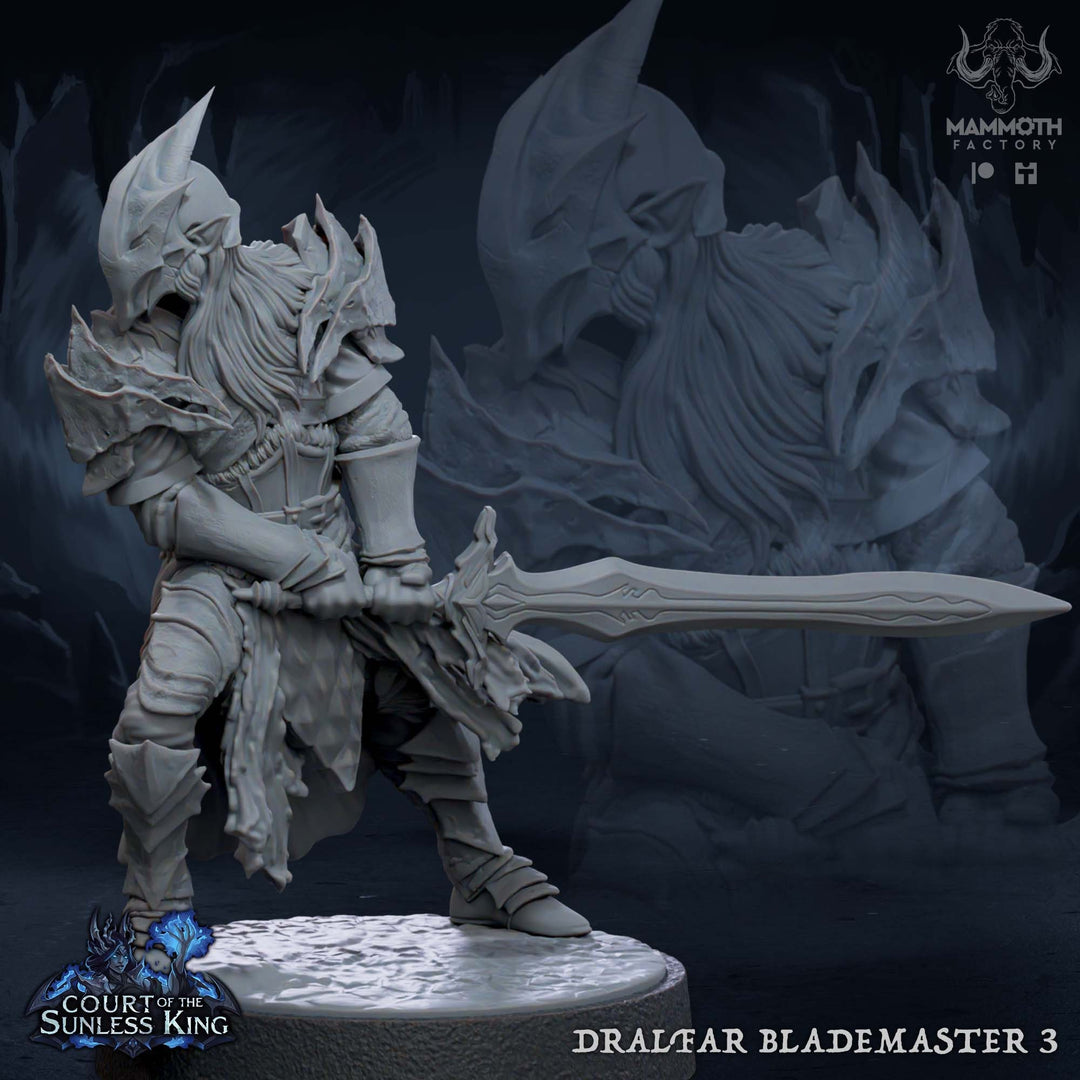 Dark Elf Fighter Ranger PC / NPC Unpainted | 28mm,32mm,54mm,75mm,100mm Scale | Resin Dungeons and Dragons D&D 5e | Pathfinder |