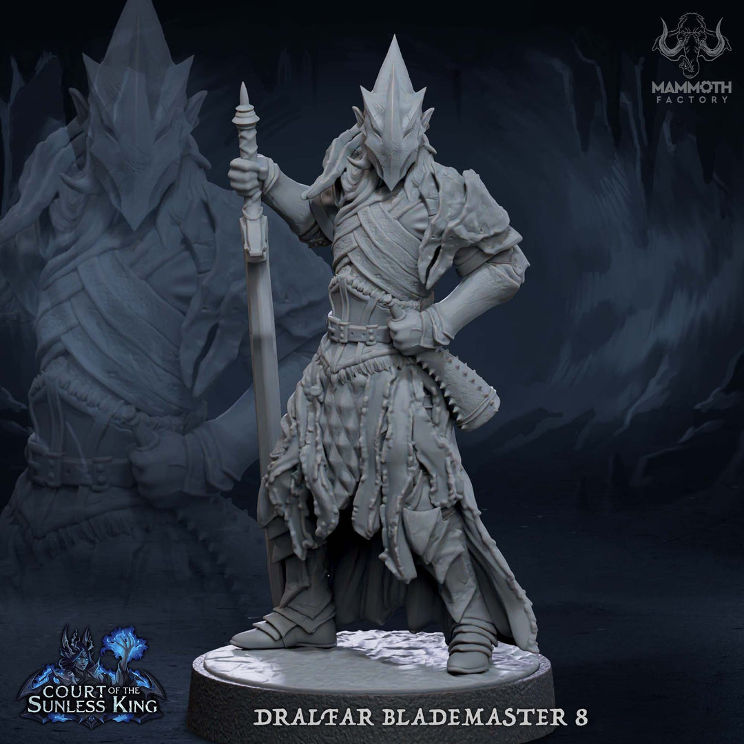 Dark Elf Fighter Ranger PC / NPC Unpainted | 28mm,32mm,54mm,75mm,100mm Scale | Resin Dungeons and Dragons D&D 5e | Pathfinder |