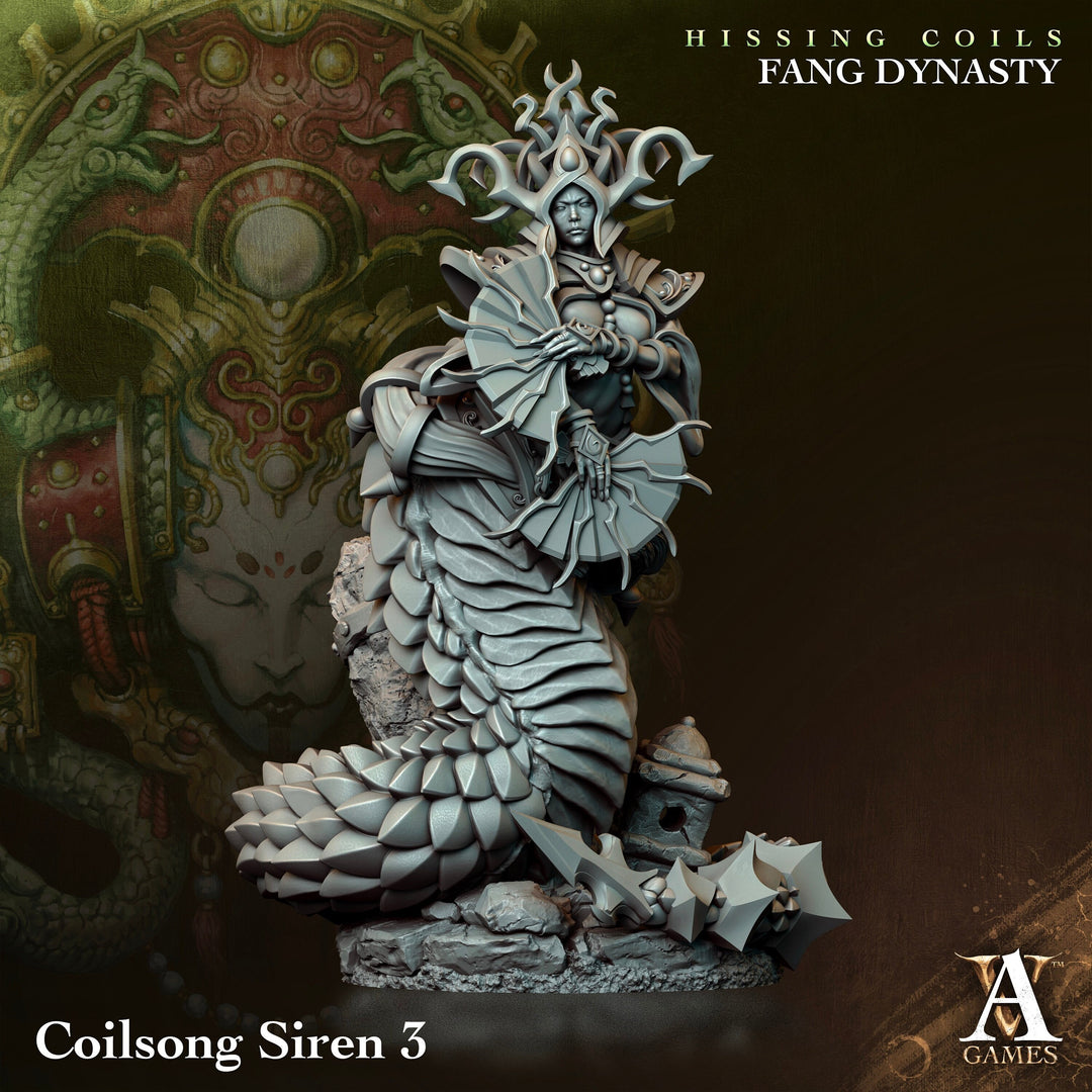 Naga Guardian, Halfblood Yuan-ti | 28mm, 32mm,54mm,75mm,100mm Scales | Dungeons and Dragons 5e figure | Pathfinder | Archvillain Games