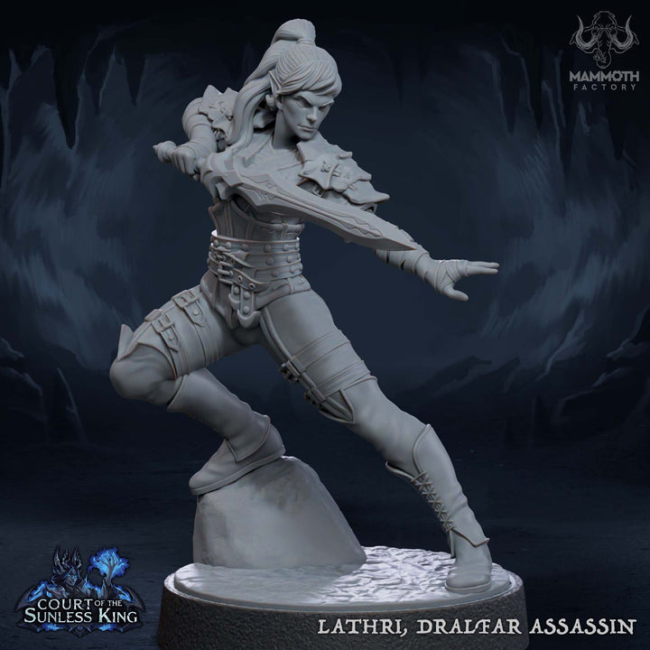 Elf Assassin Rogue PC / NPC Unpainted | 28mm,32mm,54mm,75mm,100mm Scale | Resin Dungeons and Dragons D&amp;D 5e | Pathfinder |