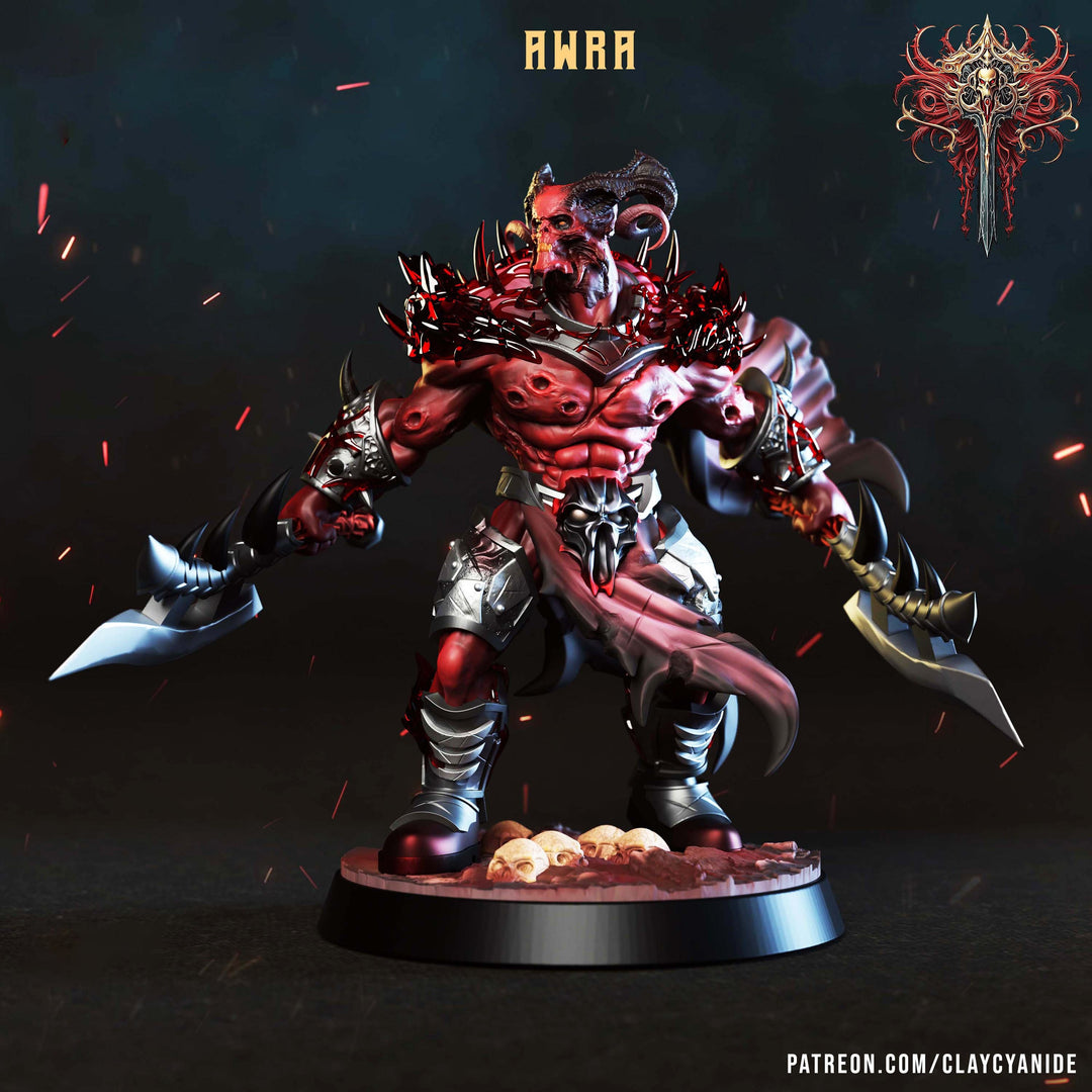 Demon, Devil, Half-Devil Fiend | 28mm, 32mm,54mm75mm, 100mm Scales | Angel demon Miniature | Dungeons and Dragons |Pathfinder | Clay Cyanide