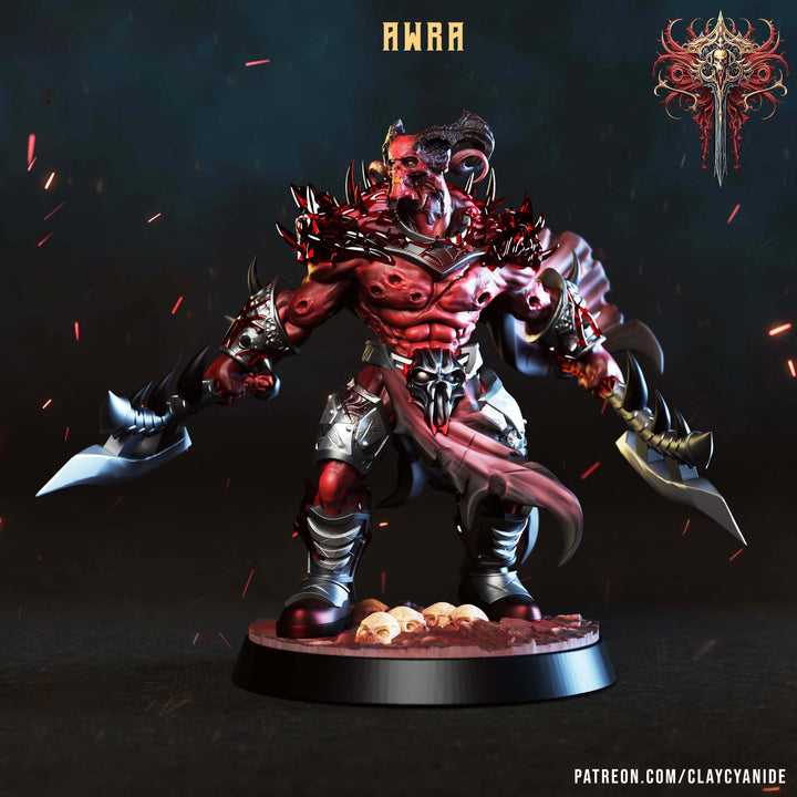 Demon, Devil, Half-Devil Fiend | 28mm, 32mm,54mm75mm, 100mm Scales | Angel demon Miniature | Dungeons and Dragons |Pathfinder | Clay Cyanide