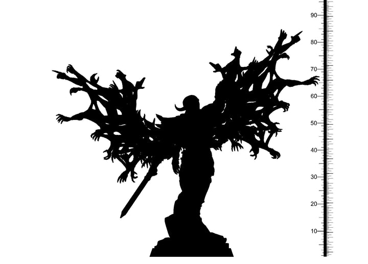 Celestial Fallen Angel Demon | 28mm, 32 mm, 54mm, 75mm Scale | Resin Miniature | Dungeons and Dragons | Pathfinder | D&amp;D 5e | Clay Cyanide
