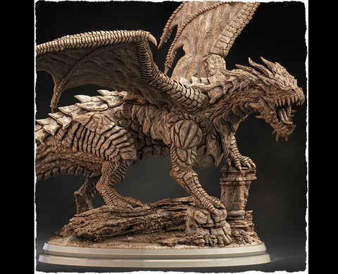 Chromatic Red Dragon (4 sizes) D&D Miniature | 250mm Long, 225mm Wing Span | Resin Dragon Statue | Figurine | Dungeons and Dragons 5e