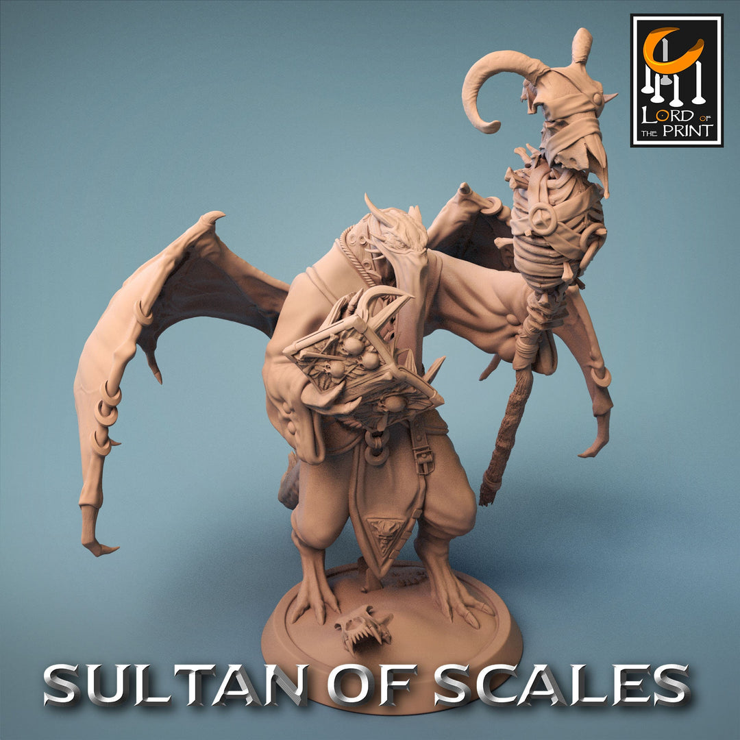 Dragonborn Wizard Necromancer Sorcerer D&amp;D, Unpainted Miniature | 28mm, 32mm,54mm,75mm,100mm Scales | Dungeons and Dragons | Pathfinder |