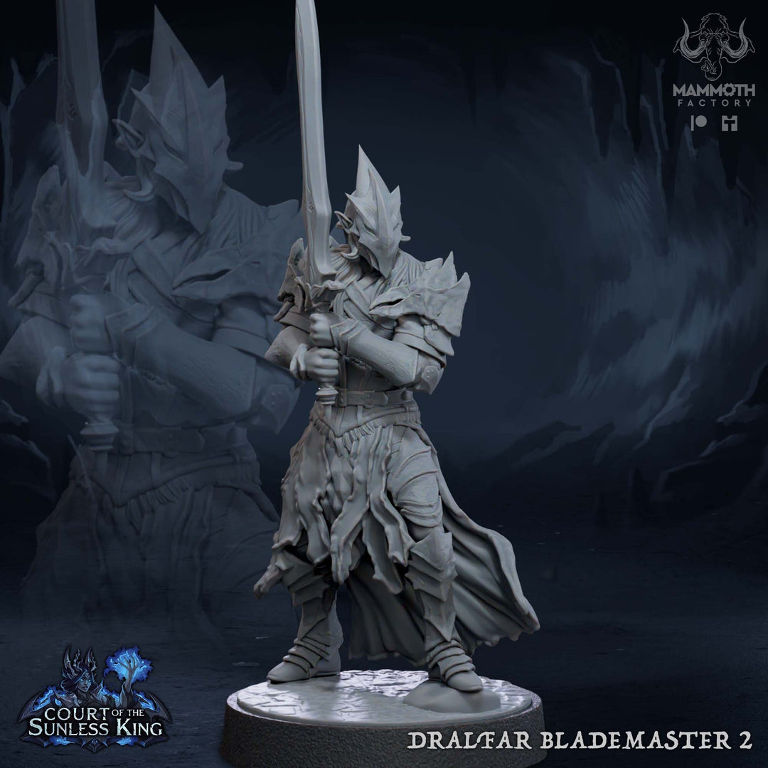 Dark Elf Fighter Ranger PC / NPC Unpainted | 28mm,32mm,54mm,75mm,100mm Scale | Resin Dungeons and Dragons D&D 5e | Pathfinder |