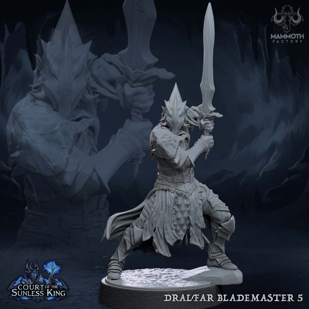 Dark Elf Fighter Ranger PC / NPC Unpainted | 28mm,32mm,54mm,75mm,100mm Scale | Resin Dungeons and Dragons D&D 5e | Pathfinder |