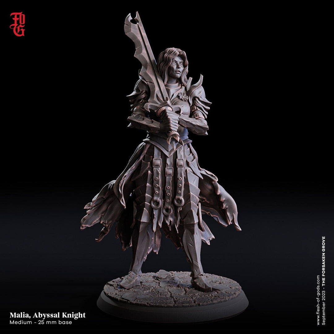 Female Fighter, Paladin, Ranger | 28mm, 32mm,54mm,75mm,100mm Scales | | Player Character Mini-D&D 5e Pathfinder Figurine | Flesh of Gods