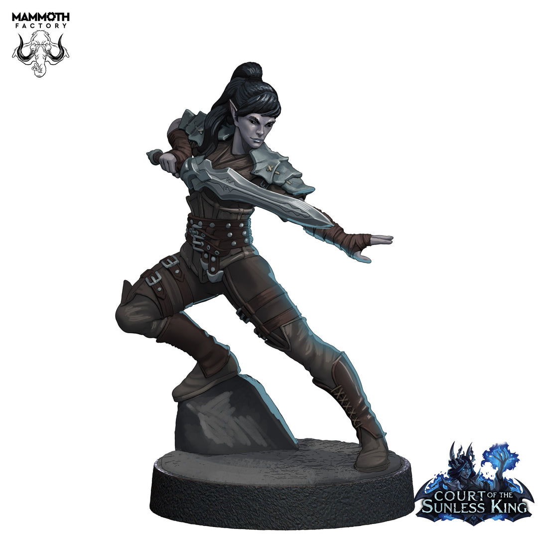 Elf Assassin Rogue PC / NPC Unpainted | 28mm,32mm,54mm,75mm,100mm Scale | Resin Dungeons and Dragons D&amp;D 5e | Pathfinder |