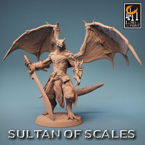 Dragonborn Fighter Ranger Barbarian | 28mm,32mm,54mm,75mm,100mm Scale Resin Mini | Dungeons and Dragons D&D 5e Pathfinder |Lord of the Print