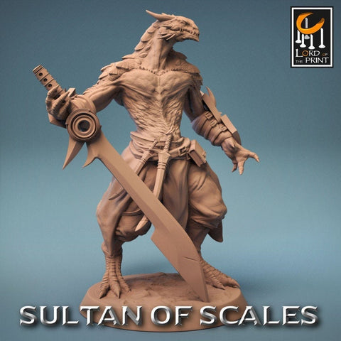 Dragonborn Fighter Ranger Barbarian | 28mm,32mm,54mm,75mm,100mm Scale Resin Mini | Dungeons and Dragons D&D 5e Pathfinder |Lord of the Print