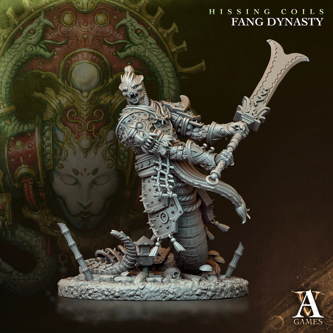 Yuan-ti Halfblood Malison D&D 5e | 28mm, 32mm,54mm,75mm,100mm Scales | Dungeons and Dragons 5e figure | Pathfinder | Archvillain Games