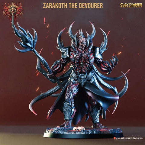 Demon Lord, Arch Devil, Fiend | 28mm, 32mm,54mm75mm, 100mm Scales | Demon Miniature | Dungeons and Dragons |Pathfinder | Clay Cyanide