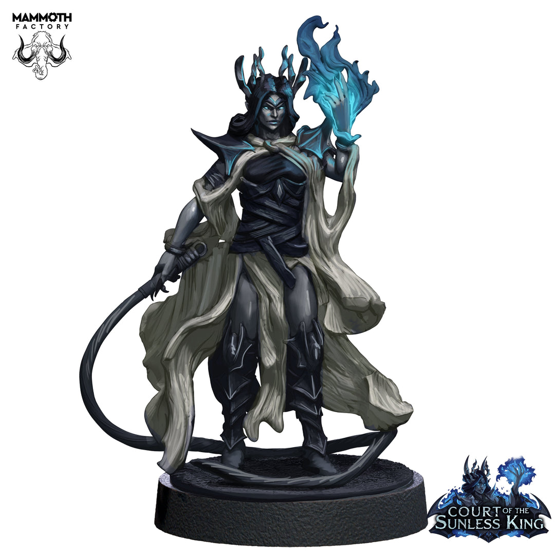 Female Dark Elf Priestess Cleric NPC D&amp;D 5e Unpainted | 28mm, 32mm, 50mm,75mm,100mm | Dungeons and Dragons | Pathfinder | Mammoth Factory