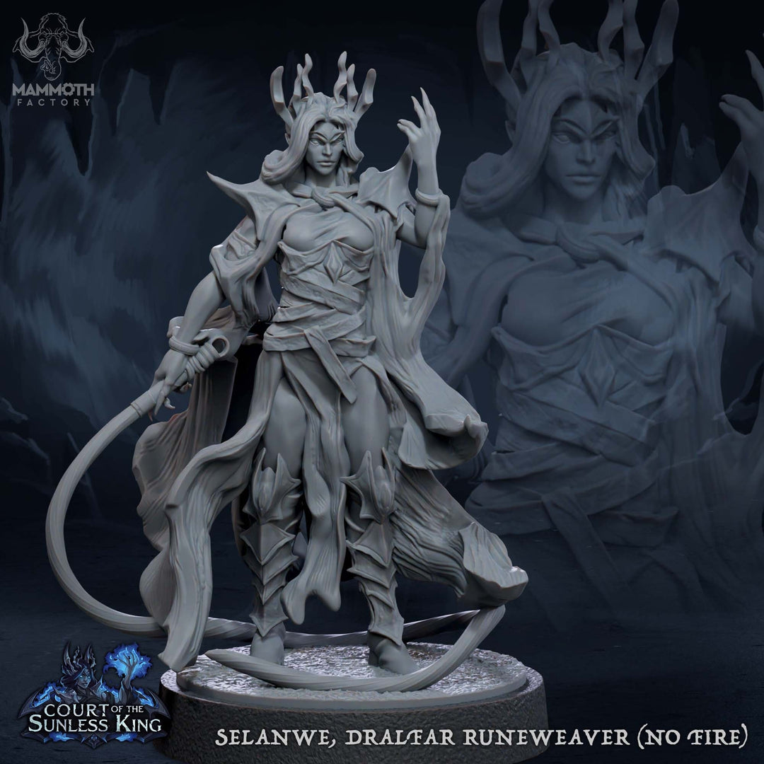 Female Dark Elf Priestess Cleric NPC D&D 5e Unpainted | 28mm, 32mm, 50mm,75mm,100mm | Dungeons and Dragons | Pathfinder | Mammoth Factory