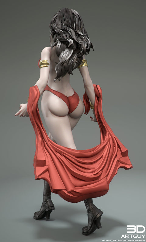 Female Vampire Strahd Bride Consort Pinup UNPAINTED | 28mm, 32mm, 50mm,75mm,100mm | Dungeons and Dragons | Pathfinder |3DArtGuy