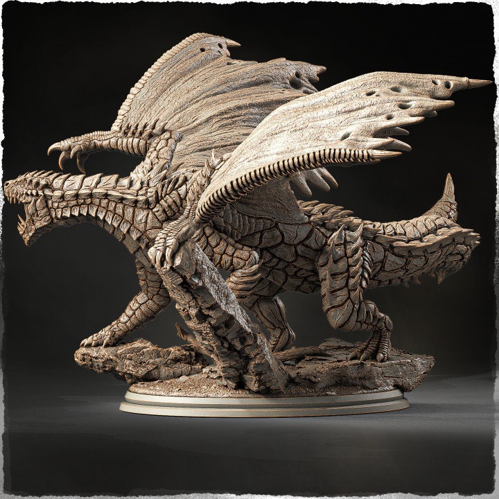 North American Dragon (4 sizes) D&amp;D Miniature | 220mm Long, 235mm Wing Span | Resin Dragon Statue | Figurine | Dungeons and Dragons 5e