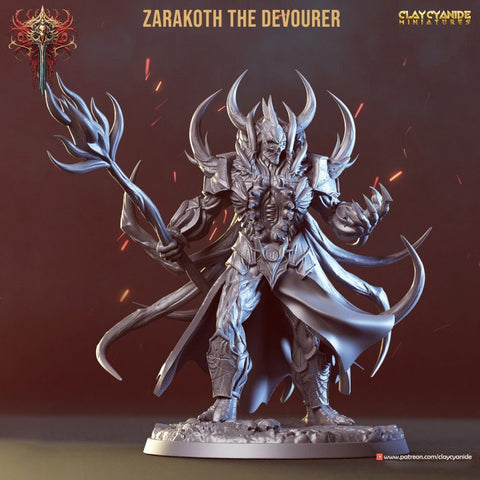 Demon Lord, Arch Devil, Fiend | 28mm, 32mm,54mm75mm, 100mm Scales | Demon Miniature | Dungeons and Dragons |Pathfinder | Clay Cyanide