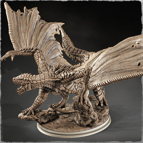 North American Dragon (4 sizes) D&D Miniature | 220mm Long, 235mm Wing Span | Resin Dragon Statue | Figurine | Dungeons and Dragons 5e