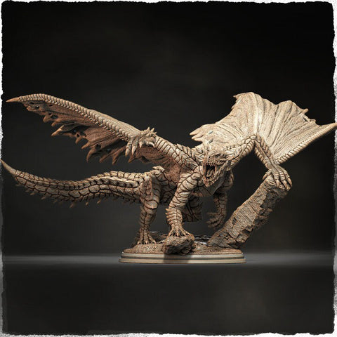 North American Dragon (4 sizes) D&D Miniature | 220mm Long, 235mm Wing Span | Resin Dragon Statue | Figurine | Dungeons and Dragons 5e