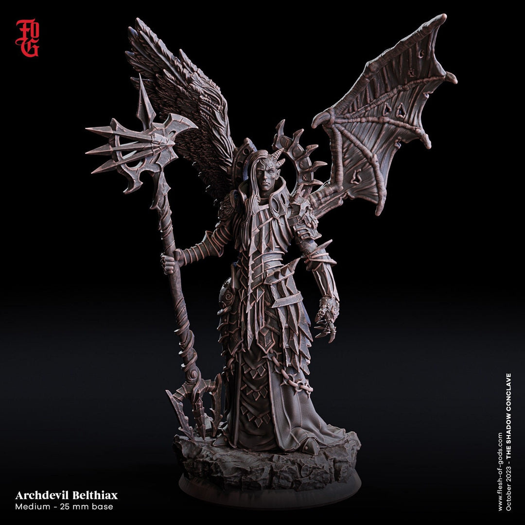 Devil, Fallen Angel, Demon | 28mm, 32mm,54mm, 75mm,100mm Scale Resin Miniature | Dungeons and Dragons D&D 5e Pathfinder | Flesh of Gods