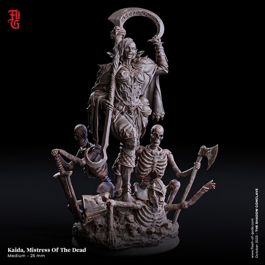 Necromancer, Wizard, Warlock, Sorcerer | 28mm, 32mm,54mm,75mm,100mm Scales | Player Character Mini D&D5e Pathfinder Figurine |Flesh of Gods