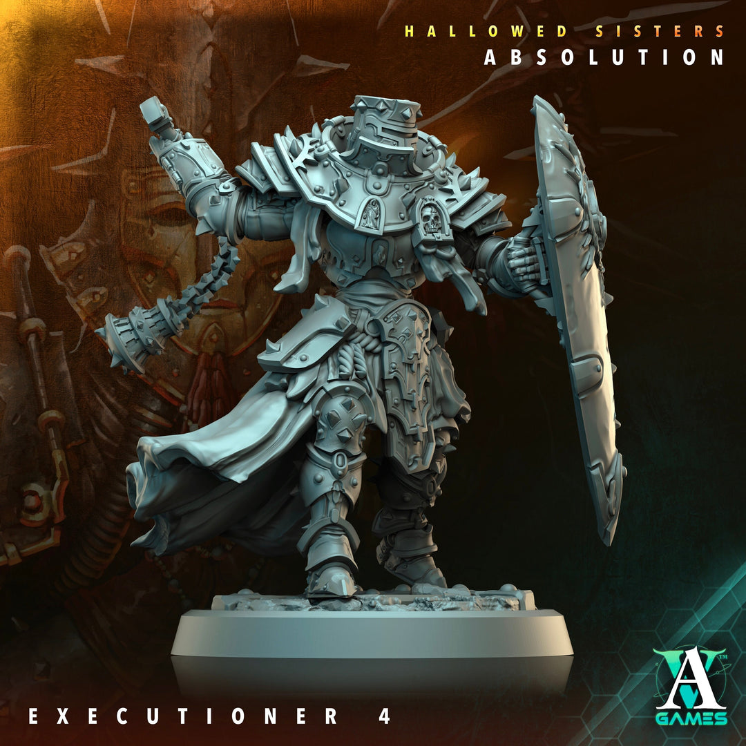 Sci-Fi Miniature Crownthorn Hallowed Sisters Absolution | 28mm,32mm, 54mm, 75mm,100mm Scales | Resin Mini | Archvillain Games
