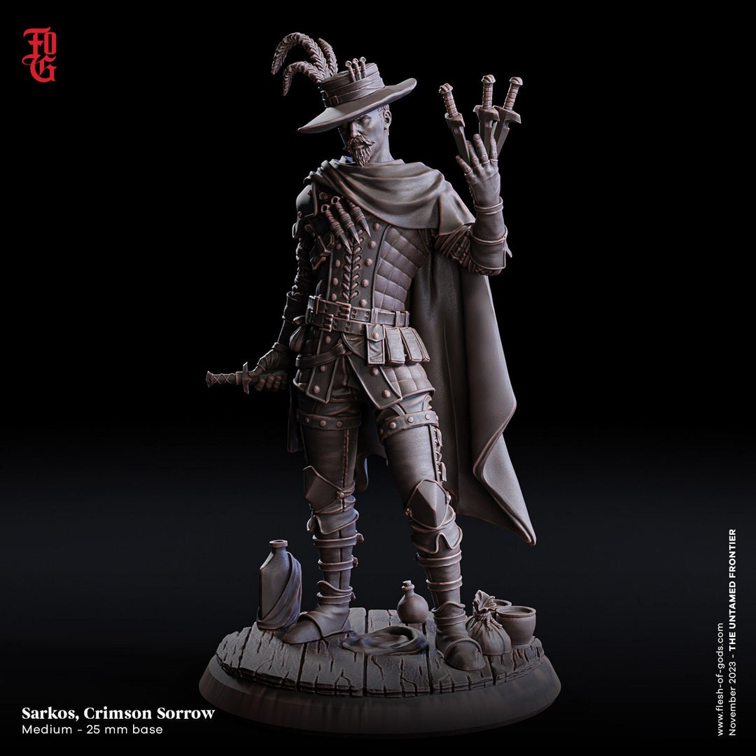 Human Rogue Thief Assassin | 28mm, 32mm, 54mm, 75mm, 100mm Scale Resin Miniature | Dungeons and Dragons | Flesh of Gods