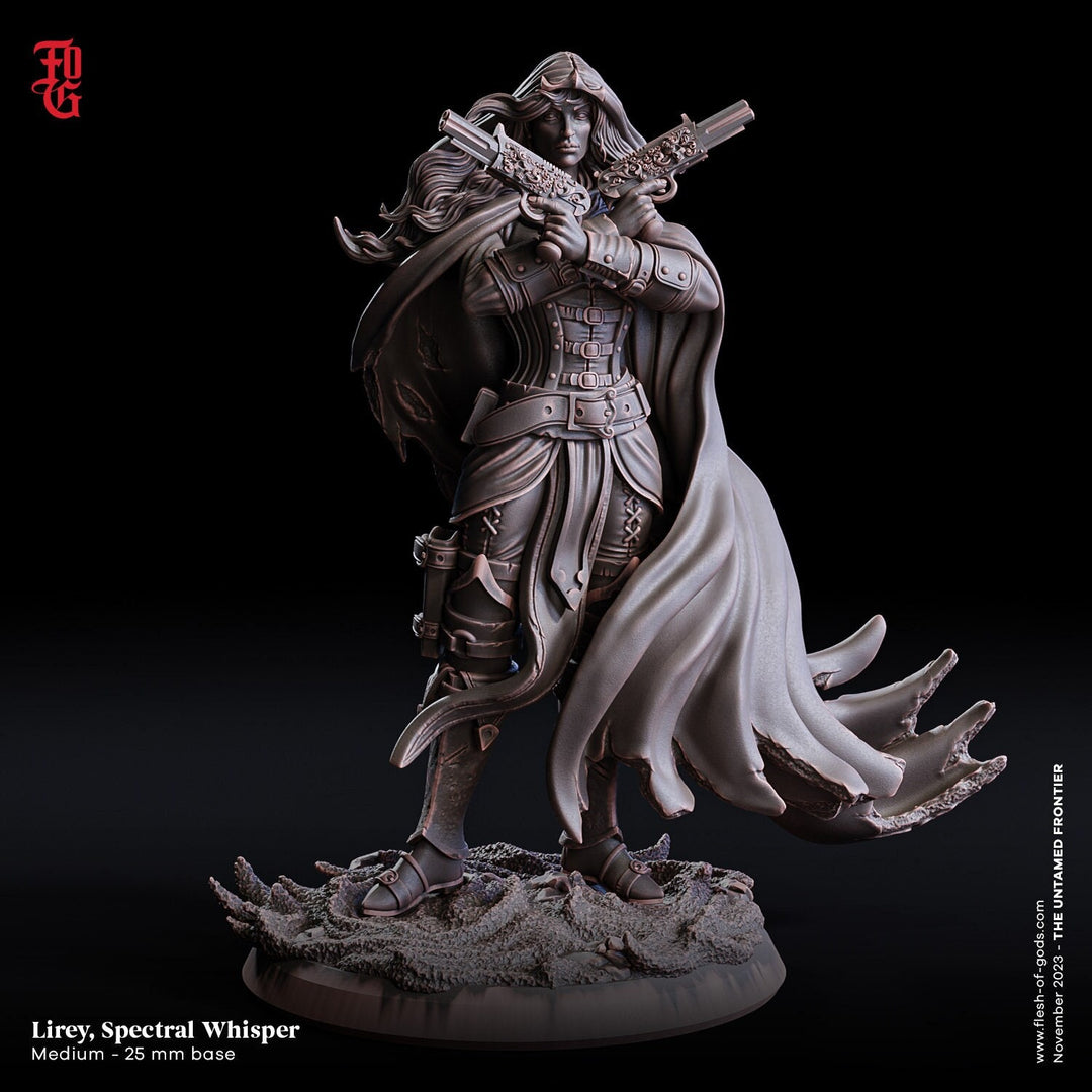 Human Gunslinger Fighter Rogue PC NPC | 28mm, 32mm,54mm,75mm,100mm Scales | Player Character D&D5e Pathfinder Figurine |Flesh of Gods