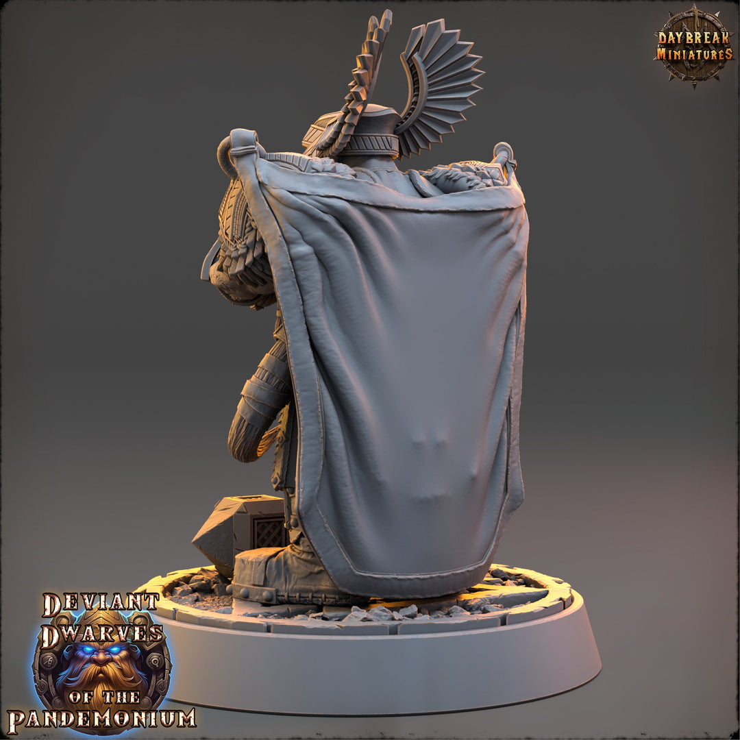 Dwarf Duergar Fighter Hammer | D&amp;D| 28mm,32mm,54mm, 75mm, 100mm Scale | Pathfinder Mini for Painting | Daybreak Miniatures