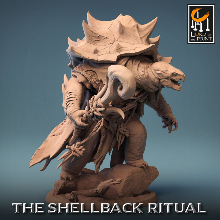 Tortle Druid Cleric Monk PC NPC | 28mm, 32mm,54mm,75mm, 100mm Scales | Player Character Mini -D&amp;D 5e Pathfinder Figurine | Lord of the Print