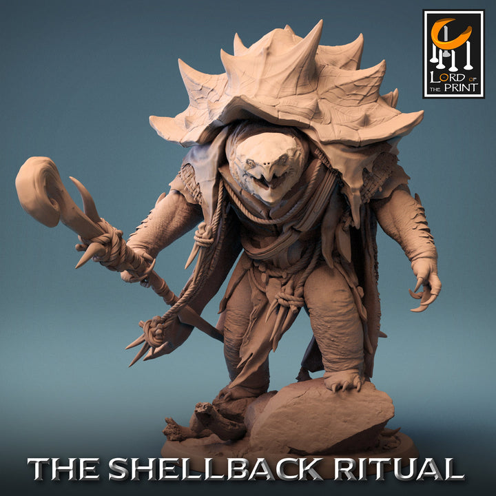 Tortle Druid Cleric Monk PC NPC | 28mm, 32mm,54mm,75mm, 100mm Scales | Player Character Mini -D&amp;D 5e Pathfinder Figurine | Lord of the Print