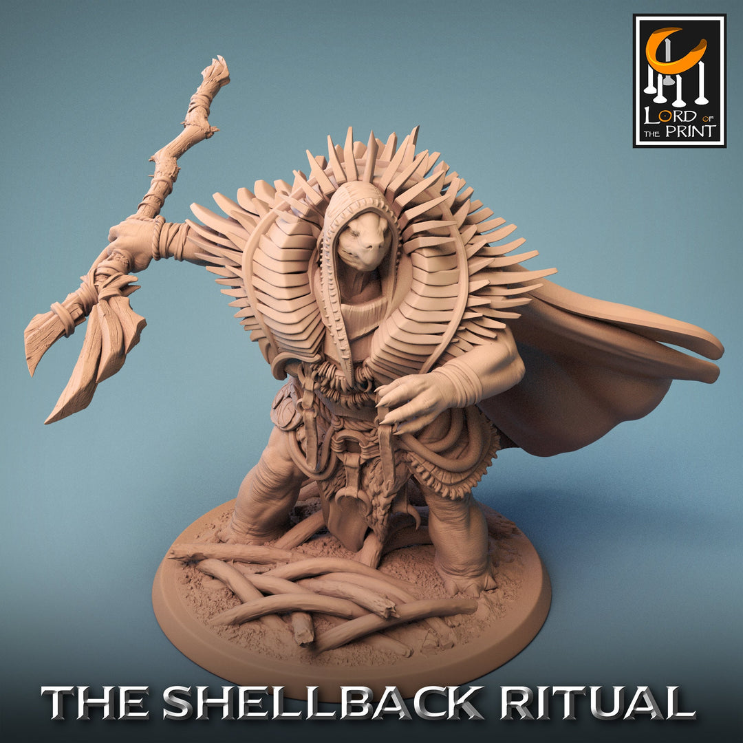 Tortle Druid Cleric Monk PC NPC | 28mm, 32mm,54mm,75mm, 100mm Scales | Player Character Mini -D&amp;D 5e Pathfinder Figurine | Lord of the Print