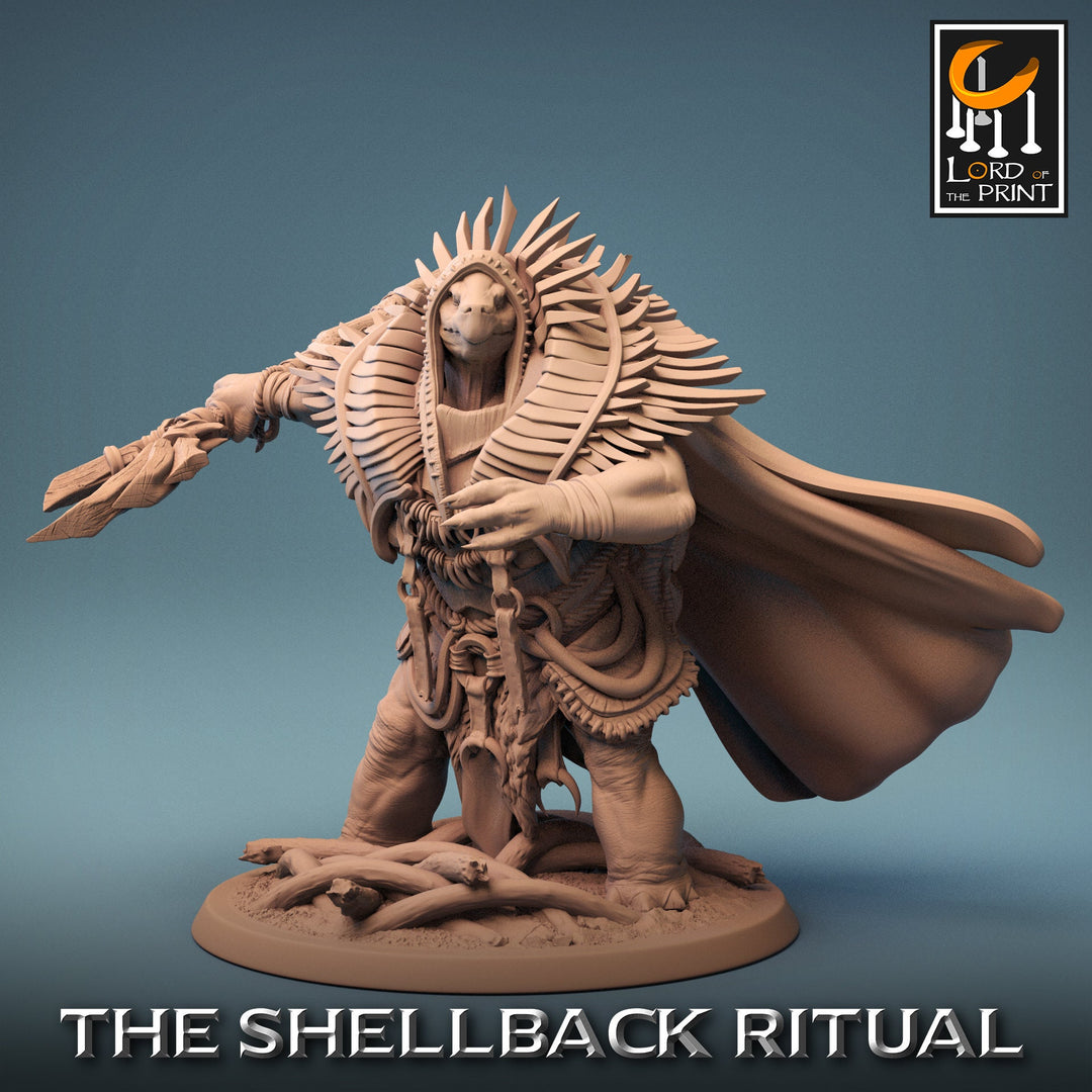 Tortle Druid Cleric Monk PC NPC | 28mm, 32mm,54mm,75mm, 100mm Scales | Player Character Mini -D&amp;D 5e Pathfinder Figurine | Lord of the Print