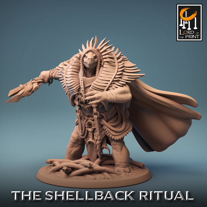 Tortle Druid Cleric Monk PC NPC | 28mm, 32mm,54mm,75mm, 100mm Scales | Player Character Mini -D&amp;D 5e Pathfinder Figurine | Lord of the Print