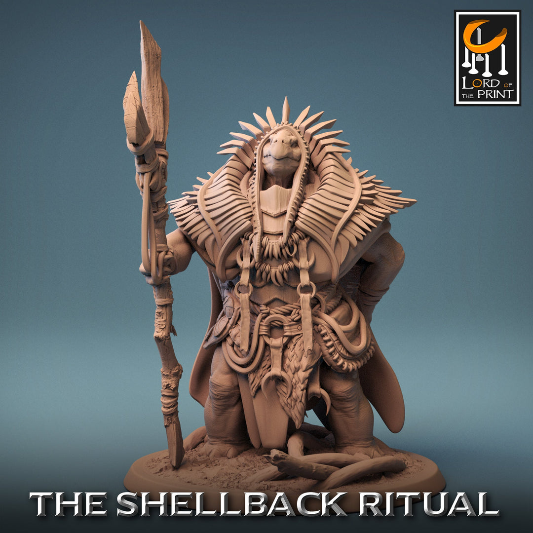 Tortle Druid Cleric Monk PC NPC | 28mm, 32mm,54mm,75mm, 100mm Scales | Player Character Mini -D&amp;D 5e Pathfinder Figurine | Lord of the Print