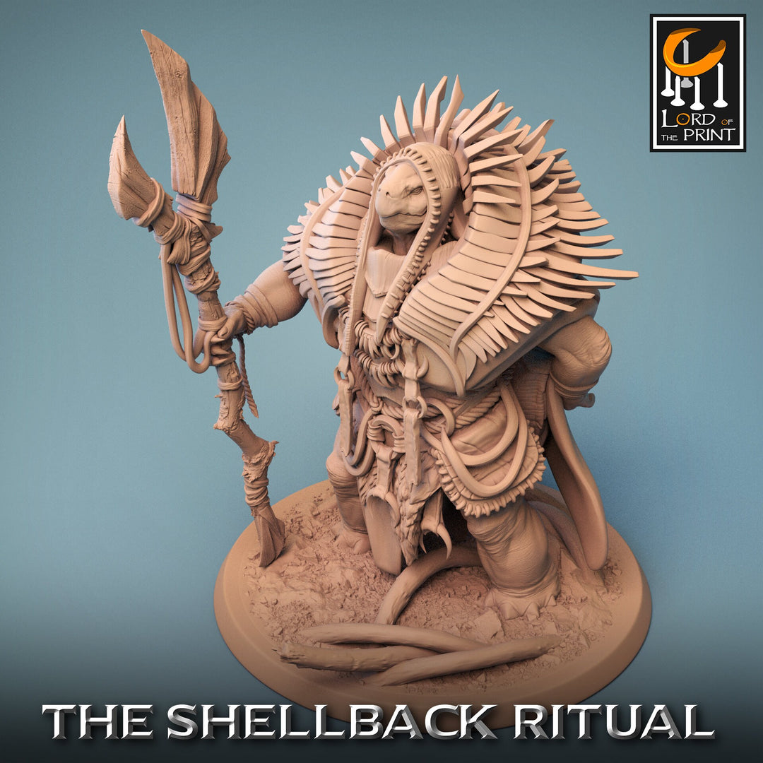 Tortle Druid Cleric Monk PC NPC | 28mm, 32mm,54mm,75mm, 100mm Scales | Player Character Mini -D&amp;D 5e Pathfinder Figurine | Lord of the Print