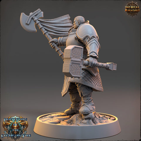 Oath of Devotion Paladin, Cleric PC Unpainted | 28mm,32mm,54mm,75mm,100mm Scales | Dungeons and Dragons | Pathfinder | Daybreak Miniatures