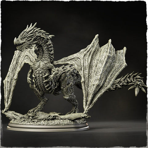 Chromatic Dragon (4 sizes) D&D Miniature | 250mm Long, 225mm Wing Span | Resin Dragon Statue | Figurine | Dungeons and Dragons 5e